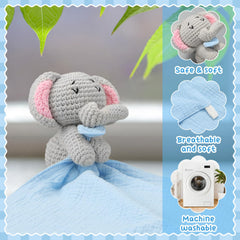 Halloscume Elephant soft-texture blanket offers cozy touch for naps and cuddles.