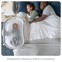 HALO BassiNest Swivel Sleeper 3.0 breathable mesh walls for airflow and visibility.