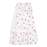 HALO Disney Winnie Rainbows Sleepsack front view promotes secure sleep and cozy swaddling.