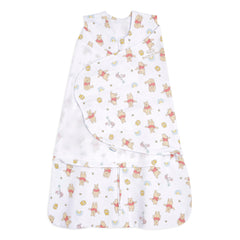 HALO Disney Winnie Rainbows Sleepsack front view promotes secure sleep and cozy swaddling.