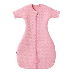 HALO Easy Transition Sleepsack front view in Heather Pink Small for safe swaddle-style transition