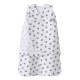 Halo Lamb Scribble White Sleepsack Swaddle front view shows soft cotton comfort for safer sleep