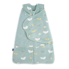 HALO micro-fleece sleepsack swaddle front view shows warm TOG 3.0 warmth for cooler nurseries