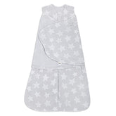 HALO micro-fleece sleepsack swaddle with wings-in showing secure sleep positioning and warmth