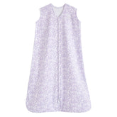 HALO SleepSack with Aster Flowers purple in small size on baby for secure, cozy sleep.