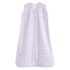 HALO SleepSack with Aster Flowers purple in small size on baby for secure, cozy sleep.