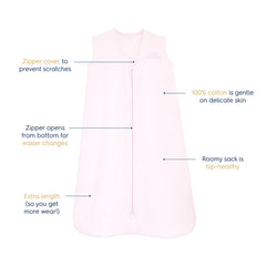 HALO Sleepsack back-zip closure for easy diaper changes.