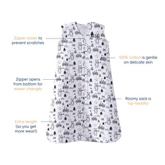 HALO SleepSack bottom zipper access enables easy diaper changes without waking baby