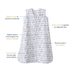 HALO SleepSack bottom-zipper access demonstrates easy diaper changes at night.