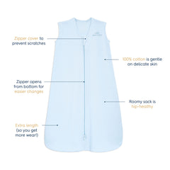Halo SleepSack bottom zipper enables quick diaper changes without waking baby