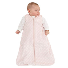 HALO Sleepsack pink plush dots showcases cozy design for safer sleep.