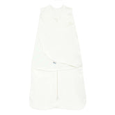 HALO Sleepsack Swaddle cream fabric close-up showing soft knit for gentle swaddling.