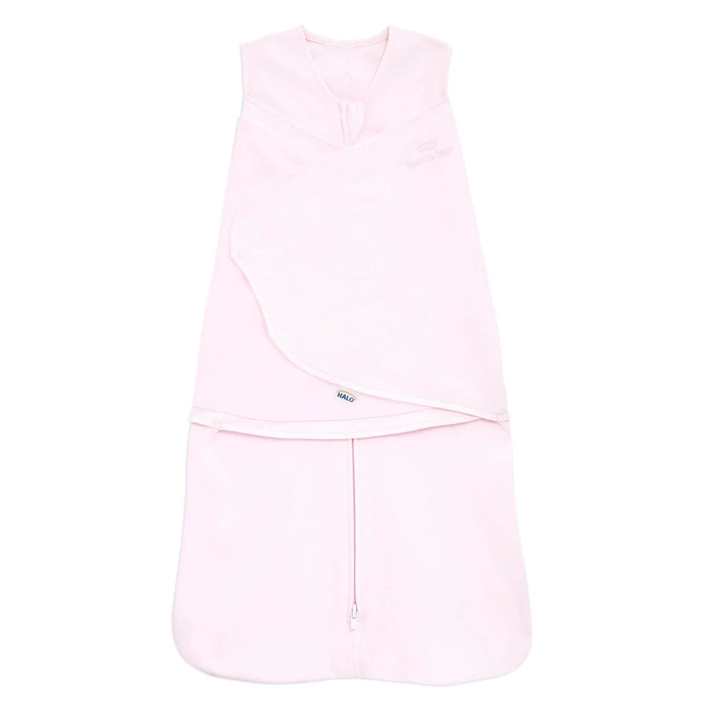 HALO Sleepsack Swaddle front view shows secure, snug newborn sleep.