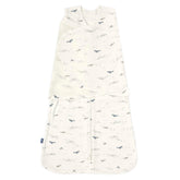 HALO Sleepsack Swaddle Ocean Life pattern closeup showing breathable cotton feel for safe sleep