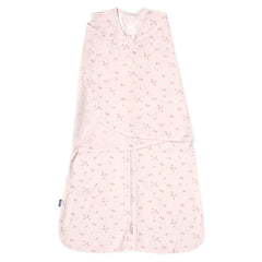 HALO Sleepsack Swaddle pink floral front view promotes secure, comfortable newborn sleep.