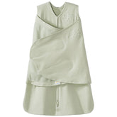 HALO Sleepsack Swaddle sage front view shows soft cotton and snug newborn fit.