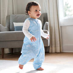 Halo Sleepsack Toddler adjustable tabs and elastic waist support growth.