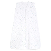 HALO SleepSack Twinkle Blue front view highlighting breathable cotton comfort for baby sleep