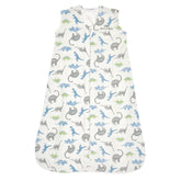 HALO SleepSack watercolor dinos baby wearing for safe, cozy sleep.