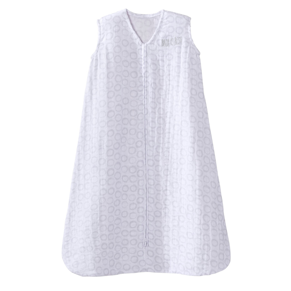 HALO Sleepsack wearable blanket circles grey supports safe sleep and cozy coverage.
