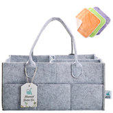 Hamid Bebe Co diaper caddy large capacity compartments for organized nursery essentials.
