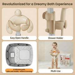 HAMIVA bath stand duck-side view promotes comfort while sitting or standing.