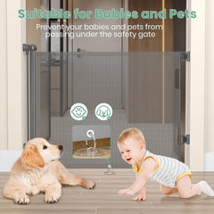 HAMOPY gate shown usable indoors and outdoors for stairs and doorways