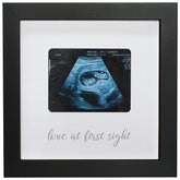 HAMUIERS Love at First Sight frame front-view shows a black wooden ultrasound keepsake.
