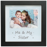 HAMUIERS Me and My Sister Frame front view ideal for showcasing a newborn photo.