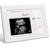 HAMUIERS aunt frame showing sonogram display for keepsake reveal