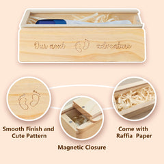 HAMUIERS pregnancy test keepsake box ribbon detail ready for a sentimental reveal.