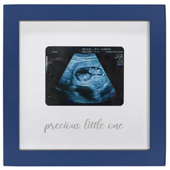 HAMUIERS Sonogram Frame blue wooden nursery decor to display ultrasound photos.