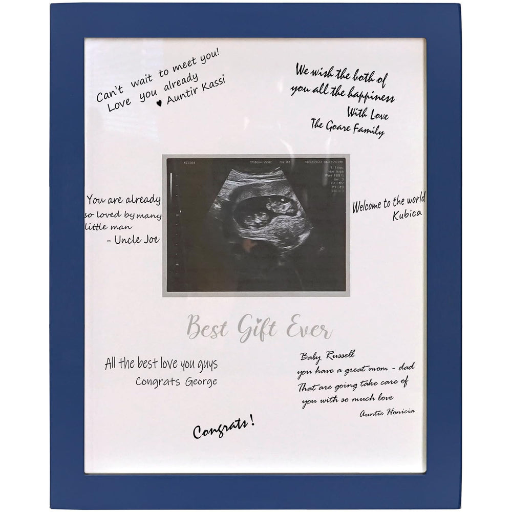HAMUIERS Sonogram Frame front view showcases a timeless keepsake for baby milestones in the nursery.