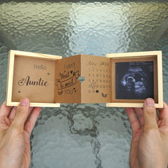 HAMUIERS wooden keepsake box with coming soon engraving for a memorable reveal