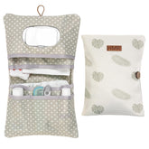 HAMUR HOME diaper bag organizer layout shows diaper and wipes compartments for quick on-the-go access.