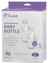 Hands-Free Baby Bottle front view 9oz 2-pack for upright feeding and travel.