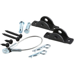 Hangman TK400L anti-tip kit installed in wall to prevent furniture tip-overs.
