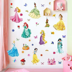 HANISNA Princess Series wall decal castle illustration enhances playful room decor