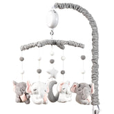 HanMiaMia baby crib mobile elephants arm 25in improves visual tracking for infants.
