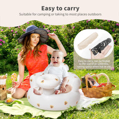 Hantaiwan inflatable baby seat portable and lightweight for indoor or outdoor use.
