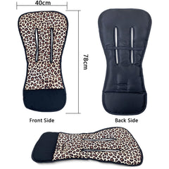HANVOWS leopard-print cushion on pram showcases style with soft support.