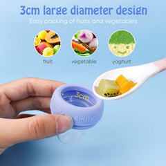 HAOBAOBEI embedded snap-seal design demonstrates spill-proof feature during meals.
