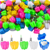 Haomian Tooth Saver Necklace pack close-up with colorful tooth cases for memories