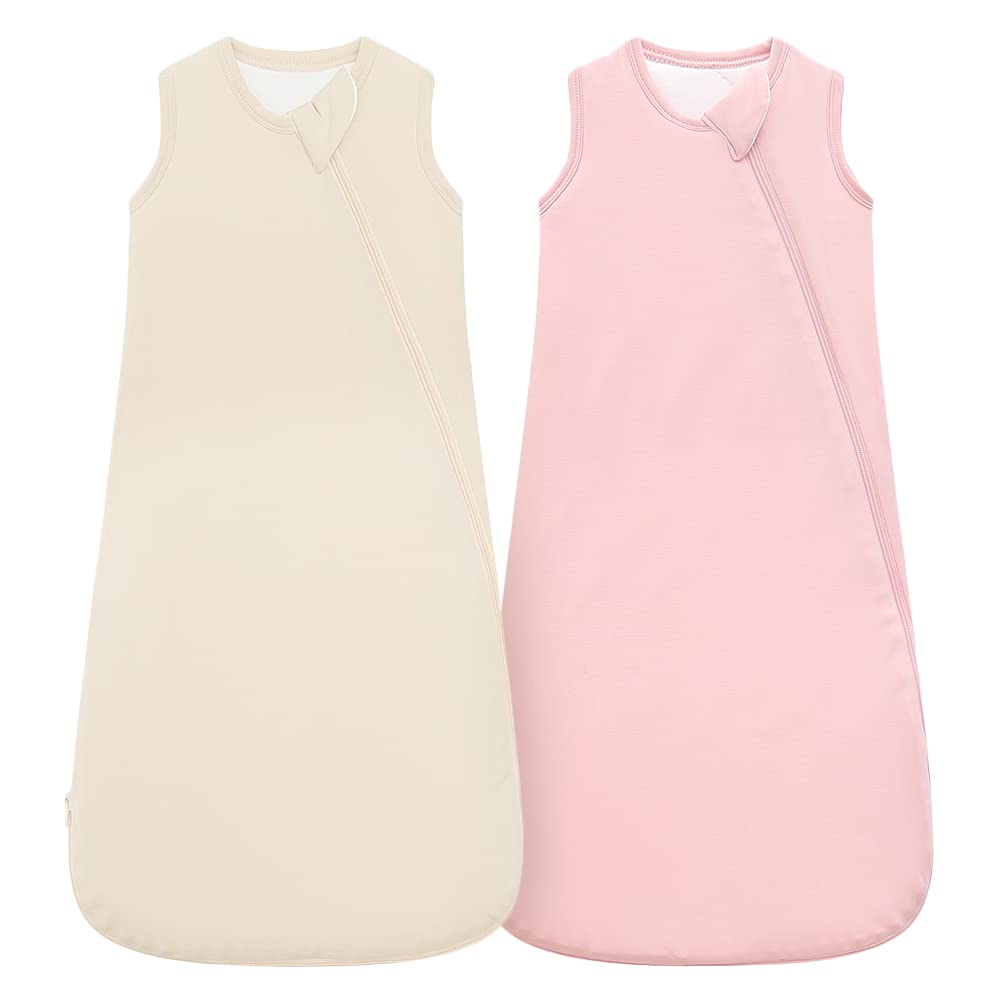 HAPIU bamboo sleep sack in blush shows soft comfort for year-round sleep