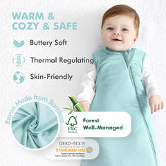 HAPIU Sleep Sack showing its 2-way zipper for quick diaper changes