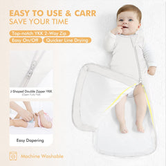 HAPIU sleep sack roomier leg area supports kicking while securely worn.