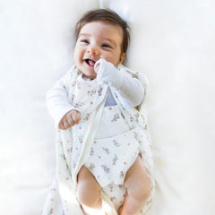 Happiest Baby Sleepea swaddle organic cotton texture close-up for ultra-soft skin.