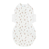 Happiest Baby SNOO Comforter Sack Ivory Wildflowers close-up shows soft organic cotton fabric for coziness