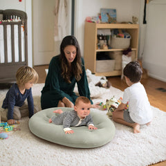 Happle sunny baby lounger features durable, easy-clean construction for busy parents.