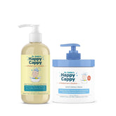 Happy Cappy baby shampoo bottle shows gentle cleansing for sensitive skin